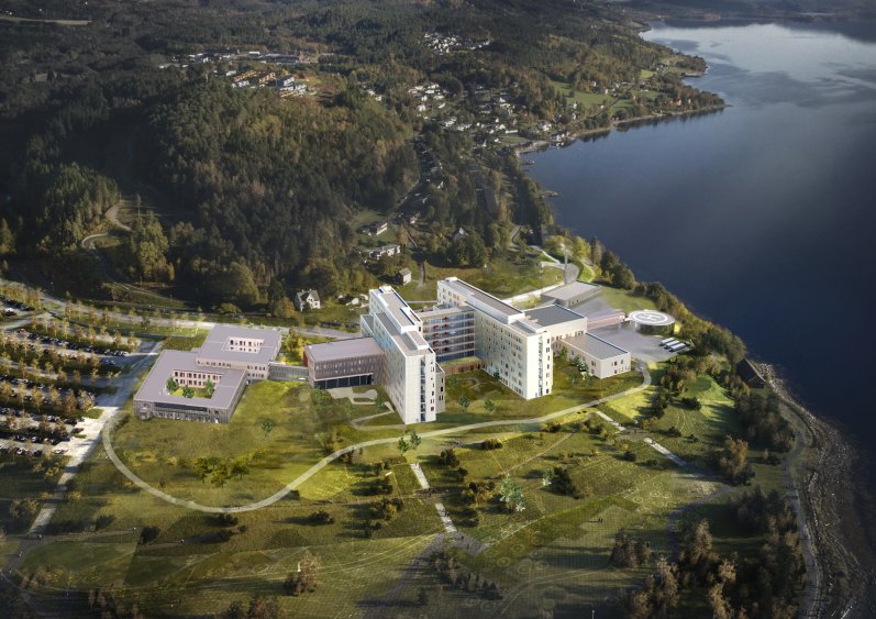 Illustrasjon av Sykehuset Nordmøre og Romsdal (SNR).